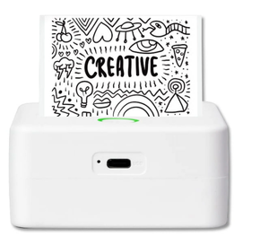 lot 636 image: Core Innovations CTP500 Wireless Mini Portable Inkless Thermal Printer & Label Maker  Paper, Android & iOS (White)