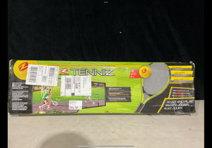 lot 594 image: Zume Games Portable, Instant Tennis Set Includes Two Rackets, Two Balls, Net, and Carrying Case
