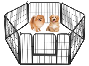 lot 60 image: Yaheetech Dog Playpen Indoor, Extra Wide Outdoor Dog Fence Foldable Pet Puppy Exercise Pen