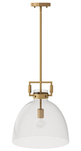 lot 68 image: Nathan James Leigh Pendant Lighting, Hanging Ceiling Light with Oversized Glass Shade