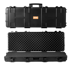 lot 73 image: VEVOR Rifle Case, Rifle Hard Case with 3 Layers Fully-protective Foams, 42 Lockable Hard Gun Case with Wheels