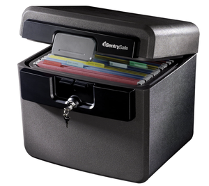 lot 78 image: SentrySafe HD4100 Fire-Resistant and Water-Resistant Box Safe with Key Lock, 0.65 cu. ft.