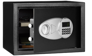 lot 81 image: Amazon Basics Steel Security Safe and Lock Box with Electronic Keypad 0.50 Cubic Feet