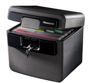 lot 98 image: SentrySafe HD4100 Fire-Resistant and Water-Resistant Box Safe with Key Lock, 0.65 cu. ft