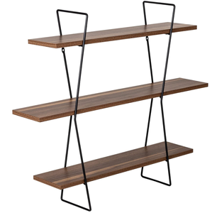 lot 392 image: Honey-Can-Do Floating Shelves for Wall, Geometric Style Decor Shelf