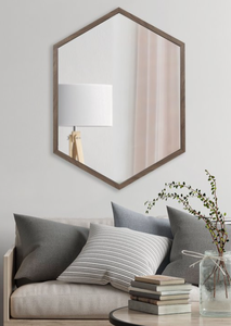 lot 396 image: Kate and Laurel Laverty Modern Oblong Hexagon Mirror