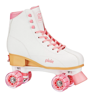 lot 545 image: Roller Derby Pixie Hightop Adjustable Adult Womens Roller Skates Size 7-10