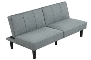 lot 561 image: Mainstays 66 Studio Futon, Gray Linen Upholstery
