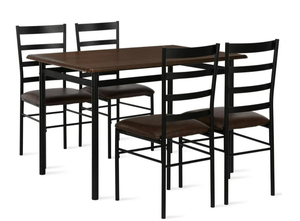 lot 568 image: 5PCS Mainstays Wood & Metal Dining Room Set