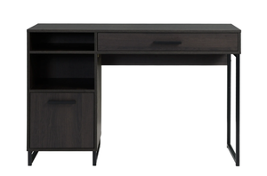 lot 571 image: Mainstays Wood & Metal Writing Desk with 1 Drawer and 1 Door