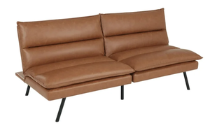 lot 705 image: Mainstays Pillow Top 71.25 Futon, Camel Faux Leather