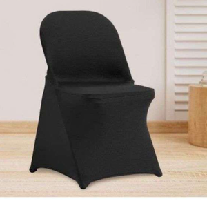 lot 530 image: 50PCS VEVOR Black Chair Covers Polyester Spandex Stretch Slipcovers