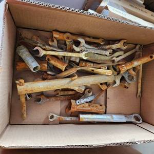 lot 48 image: Large Lot Of Miscellaneous Motor Cycle Tools Rusty