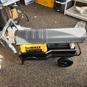 lot 58 image: Open Box Dewalt  Heater DXH185KTHC 185,000 BTUHR Forced Air Runs on Kerosene, DIESEL, Fuel Oil, & JP8