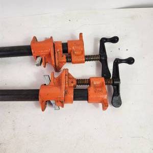 lot 60 image: Lot Of Two Pony 50 Pipe Clamps Fixture 34  Durable Great Condition