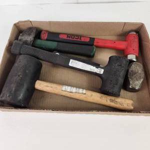 lot 76 image: Lot Of Five Miscellaneous Hammers Great Condition