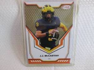 lot 24 image: 2024 Sage J.J. McCarthy Rookie Card...