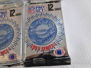 lot 40 image: 6 1991 Pro Set Platinum Football Pa...