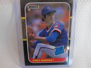 lot 50 image: 1987 Donruss Greg Maddux Rookie Car...