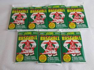 lot 51 image: 7 1991Score Baseball Packs...