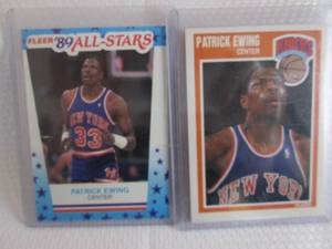 lot 52 image: 1989-90 Fleer Patrick Ewing Card & ...