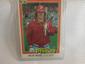 lot 54 image: 1981 Donruss Pete Rose Card...