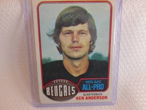 lot 63 image: 1976 Topps Ken Anderson Card...