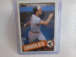 lot 71 image: 1985 Topps Cal Ripken Card...