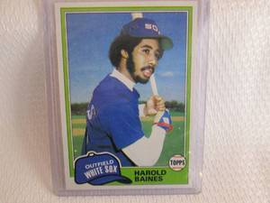 lot 98 image: 1981 Topps Harold Baines Rookie Car...