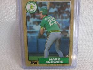 lot 134 image: 1987 Topps Mark McGwire Card...