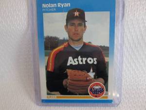 lot 137 image: 1987 Fleer Nolan Ryan Card...