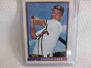 lot 139 image: 1991 Bowman Chipper Jones Rookie Ca...