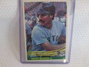 lot 140 image: 1984 Donruss Wade Boggs Card...