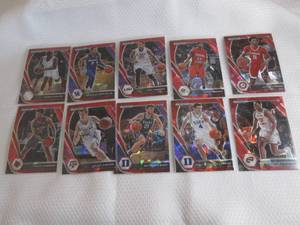 lot 142 image: 2021 Prizm Basketball Red Ice Prizm...