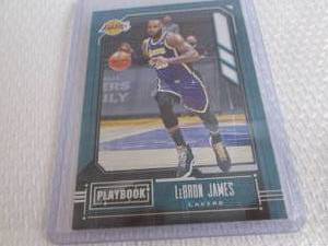lot 144 image: 2020-21 Playbook LeBron James Card...