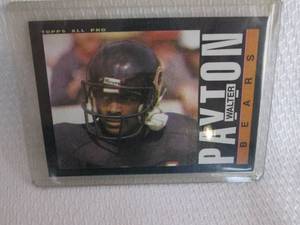 lot 160 image: 1985 Topps Walter Payton Card...