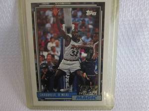 lot 173 image: 1992-93 Topps Shaquille ONeal Rook...