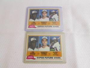 lot 177 image: 2 1981 Topps Tim Raines Rookie Card...