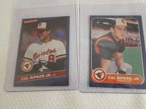 lot 189 image: 1986 Fleer & Donruss Cal Ripken Car...
