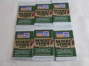 lot 194 image: 1991 Proset Desert Storm Packs...