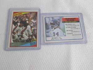 lot 210 image: 1983 & 1984 Topps Walter Payton Car...