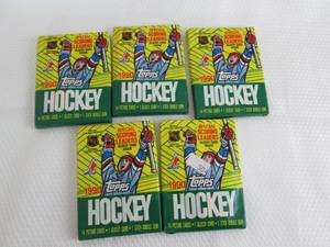 lot 215 image: 5-1990 Topps Hockey Packs...