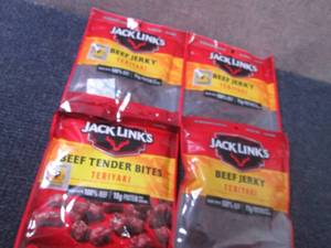 lot 267 image: 4- Jack Links Teriyaki Beef Jerky...