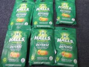 lot 294 image: 6- 30 ct Halls Immune Defense Suppl...