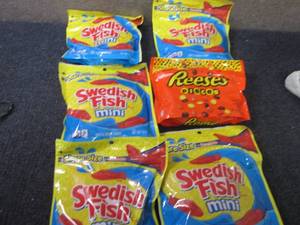 lot 296 image: 5- 12 oz Mini Swedish Fish, 9.9 oz ...