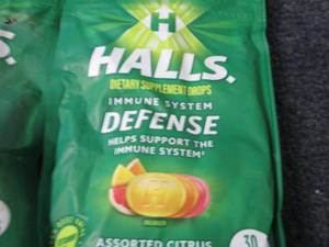 lot 303 image: 6- 30 ct Halls Immune Defense Suppl...