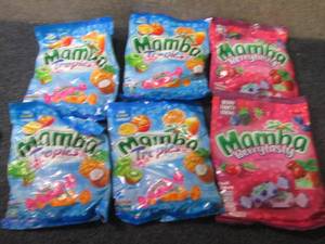 lot 306 image: 6- 7.05 oz Mamba Fruit Chews...
