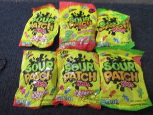 lot 309 image: 6 pks Sour Patch Kids...