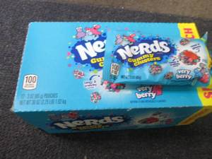 lot 321 image: 12- 3 oz  Nerds Very Berry Gummy Cl...
