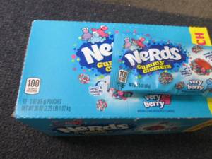 lot 323 image: 12- 3 oz  Nerds Very Berry Gummy Cl...